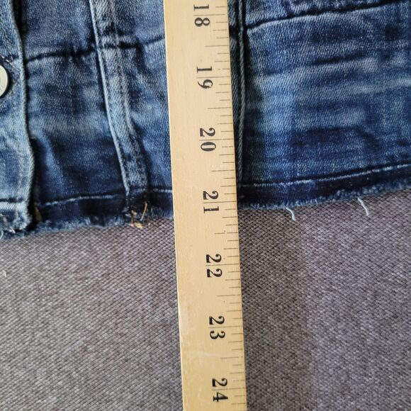 Vince Camuto M Blue Denim Trucker Jacket Raw Hem 801 - Picture 9 of 9